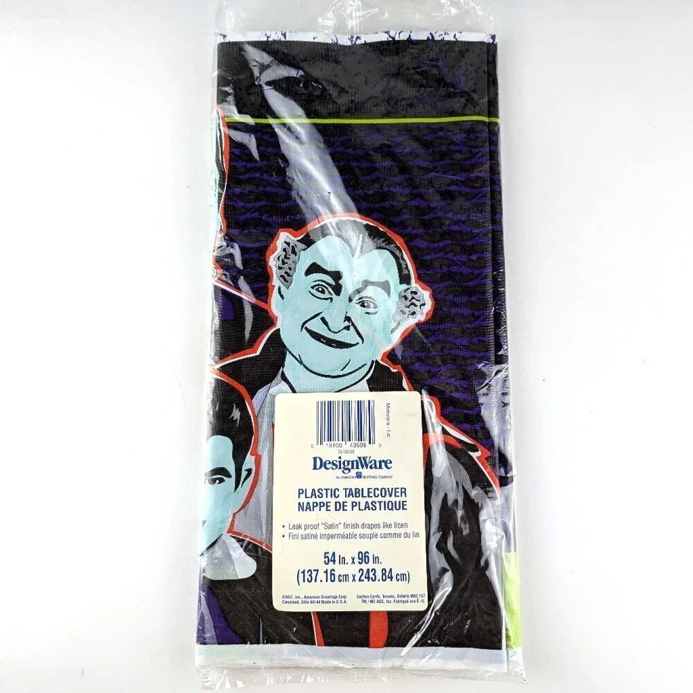 Vintage SEALED Munsters Plastic Tablecloth by American Greetings